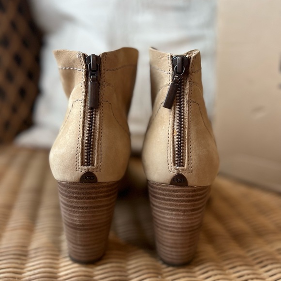 UGG Suede Charlotte Ankle Stacked Heel Booties - Picture 6 of 6